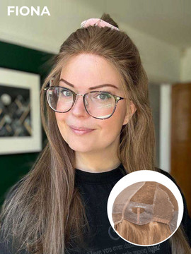 Siliconen Huid Haaruitval Medische Pruik Fiona