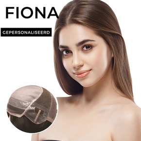 Op maat gemaakte siliconen huid haaruitval medische pruik hechten zonder tape - Fiona