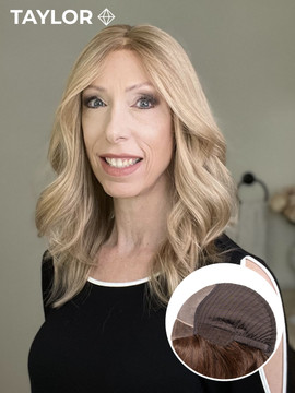 Taylor Premium Menselijk Haar Mono Top 100% Handgemaakt Kanten Voorkant Volledige Top Damespruik