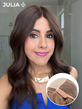 Julia Premium Menselijk Haar Mono Top 100% Handgemaakte Volledige Top Damespruik