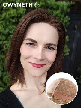 Gwyneth Premium pruik met volledige kap van echt haar Gwyneth Premium pruik met volledige kap van echt haar