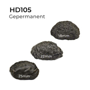 Heren Haarwerk HD105 French Gepermanent Haar