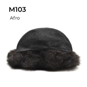 Heren Haarwerk M103 Afro Monofilament Top