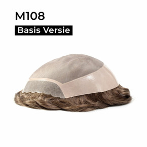 Heren Toupet | M108 Basic Mono-top van echt haar - Basisversie