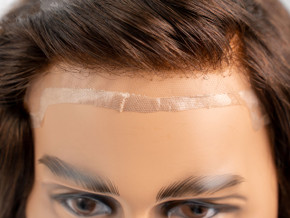 Heren Halve Pruik PW106 French Lace Met Een Poly Achterkant