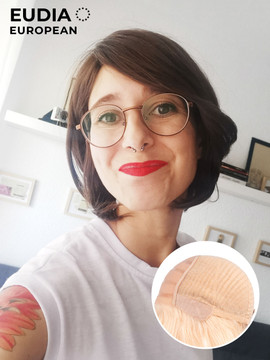 EUDia I Europese Haar Korte Haar Lace Front Pruik