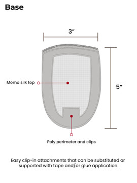 EP3514BSC Women's small hairpiece for thinning hair