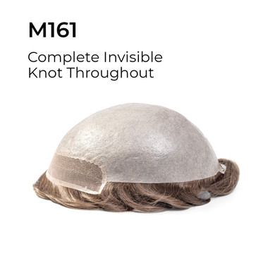 M161 Heren Toupet Poly Skin Invisible Knot Haarsysteem
