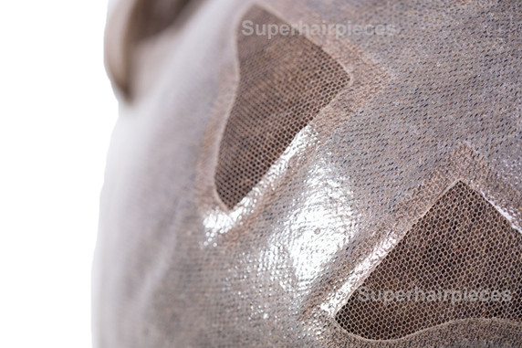 French lace Top with Poly Skin Hair Pieces