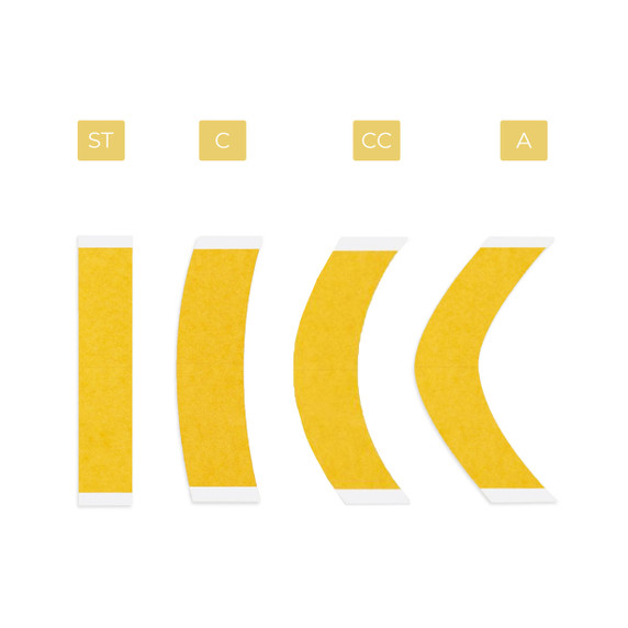 Brown Liner Tape "C" Shape 3/4" x 3" (36 pcs per pack)