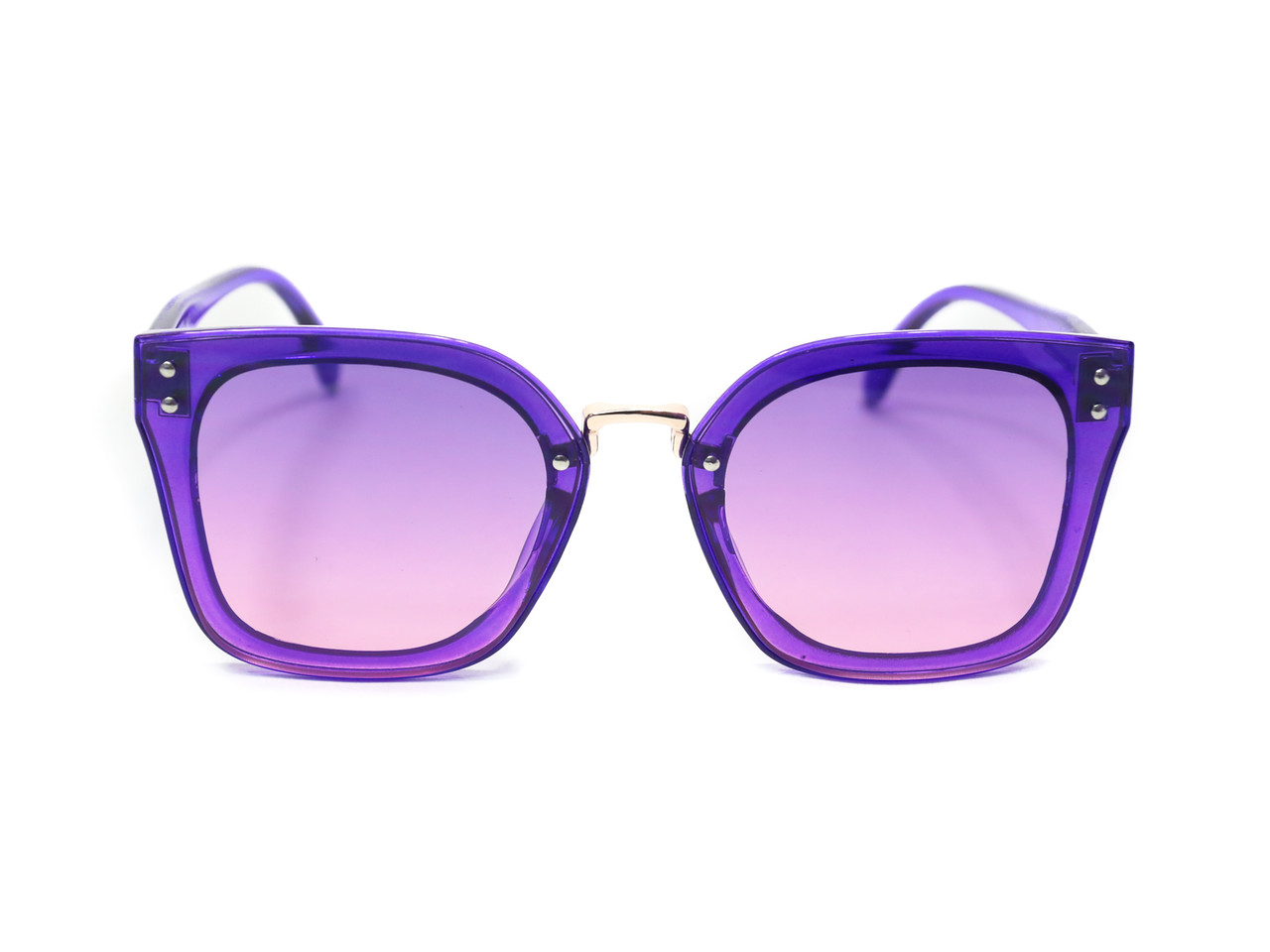 purple rimmed glasses
