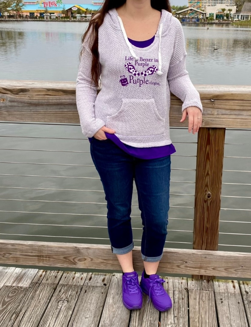 Life Is Better In Purple Loose Neck Hoodie - Purpleologist
