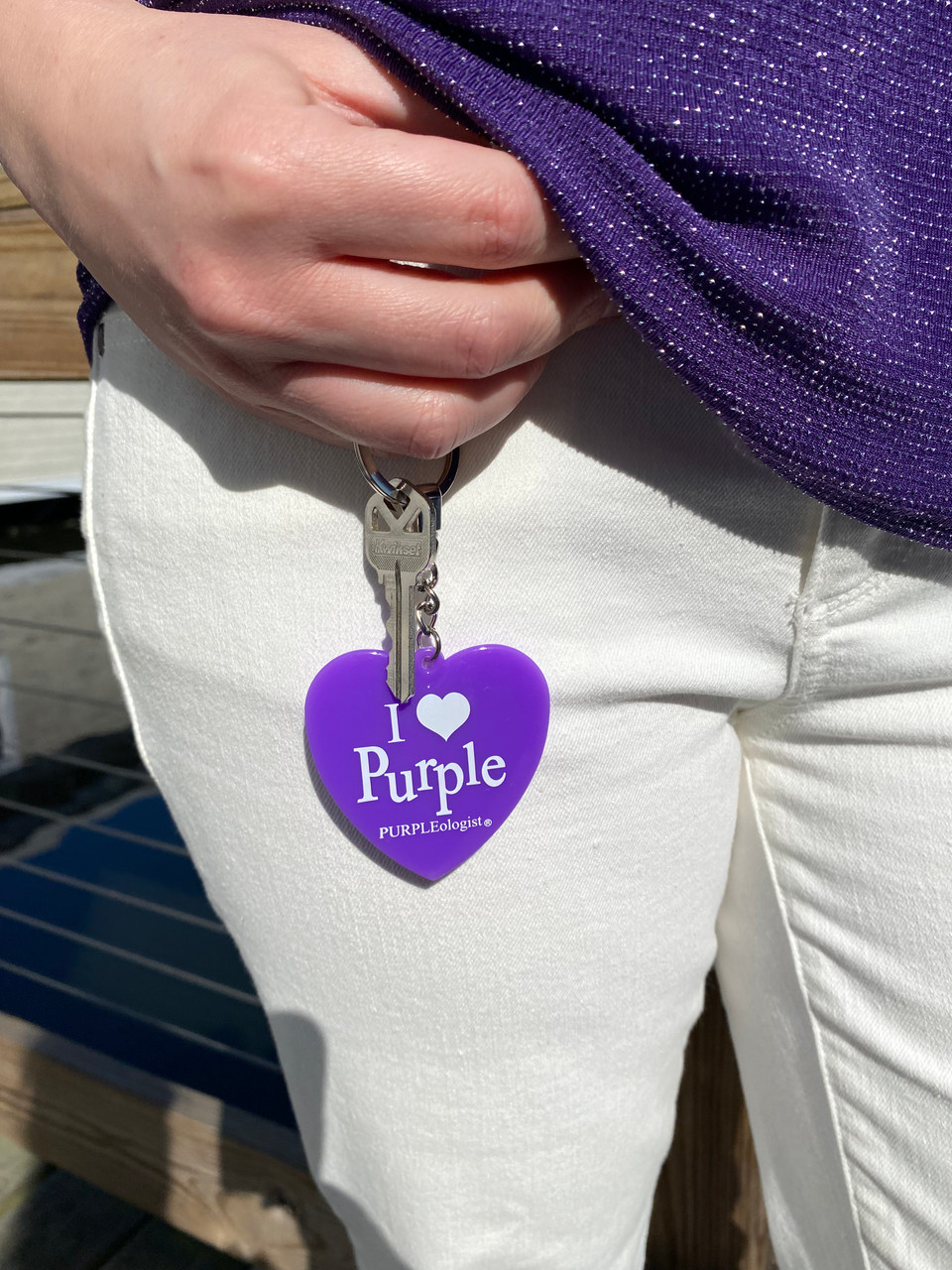 I Heart Purple Keychain - Purpleologist