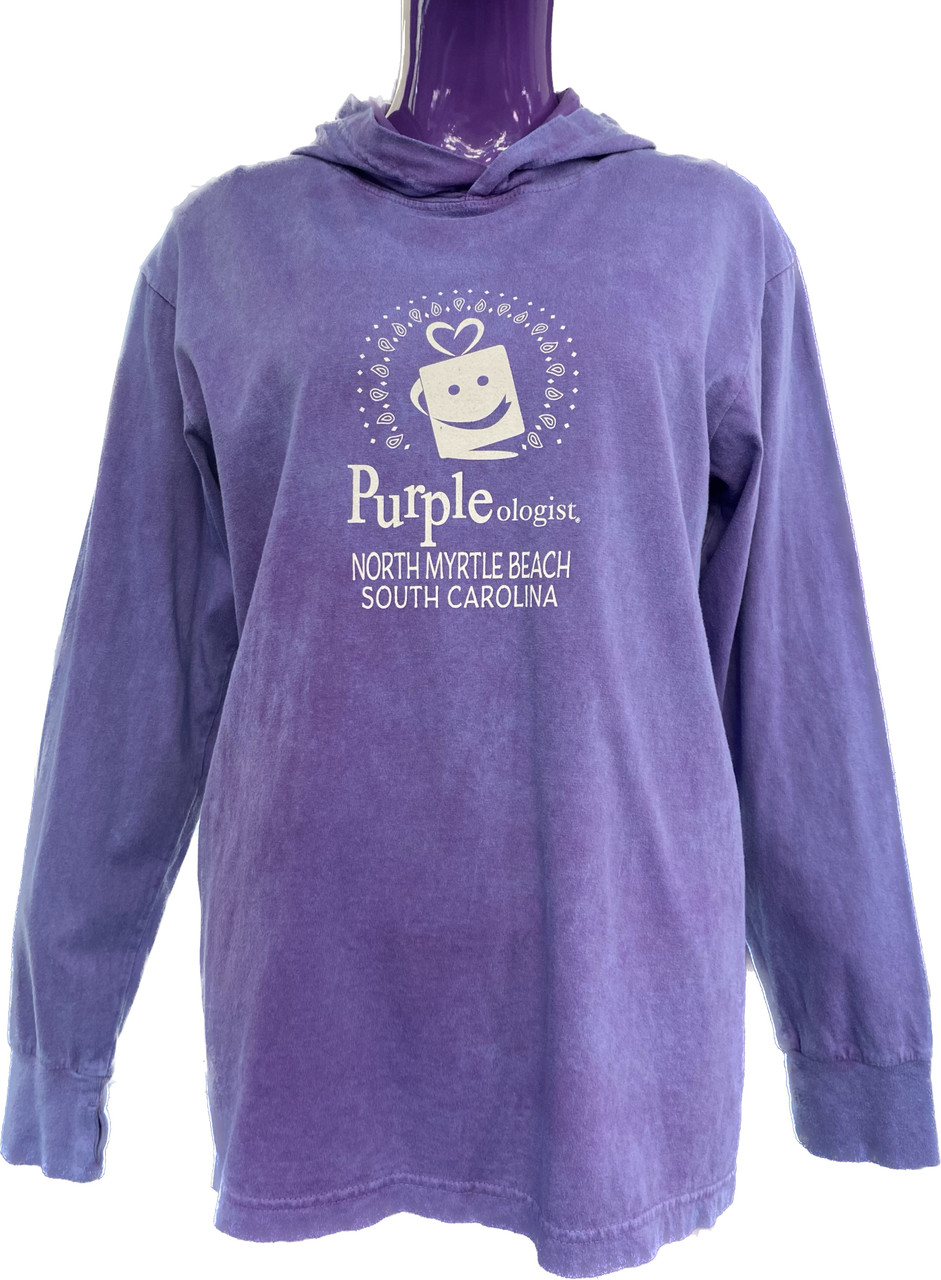 Medium Bandana Print Hoodie in Organic Cotton Purple