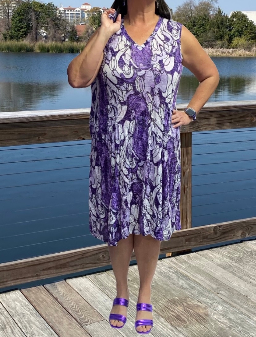 purple crinkle dress Purple Crinkle Dress