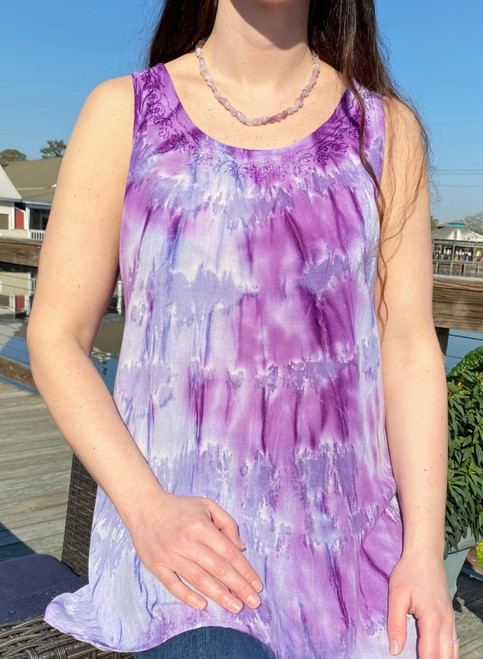 Shark-bite Tie-dye Tunic