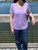 Lavender V-Neck Top