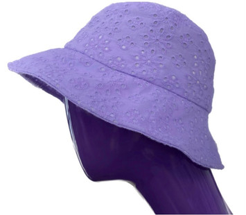 Lavender Eyelet Bucket Hat - Purpleologist display picture 1