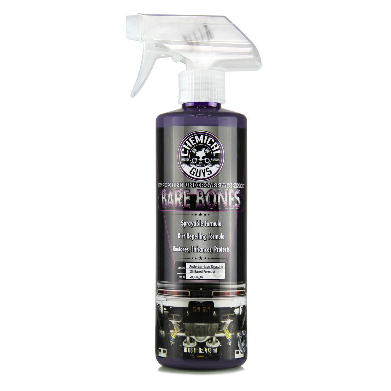 Bare Bones Undercarriage Spray-Dark Shine Trim,Fender/Wheel Wells Spray (16 oz.)