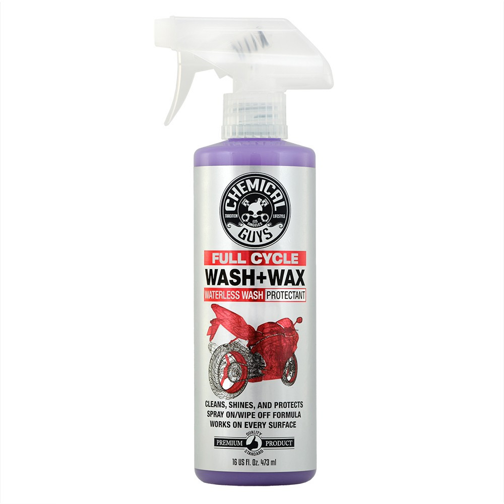 Full Cycle Wash & Wax Waterless Cleaner and Protectant for Motorcyclces (16oz)