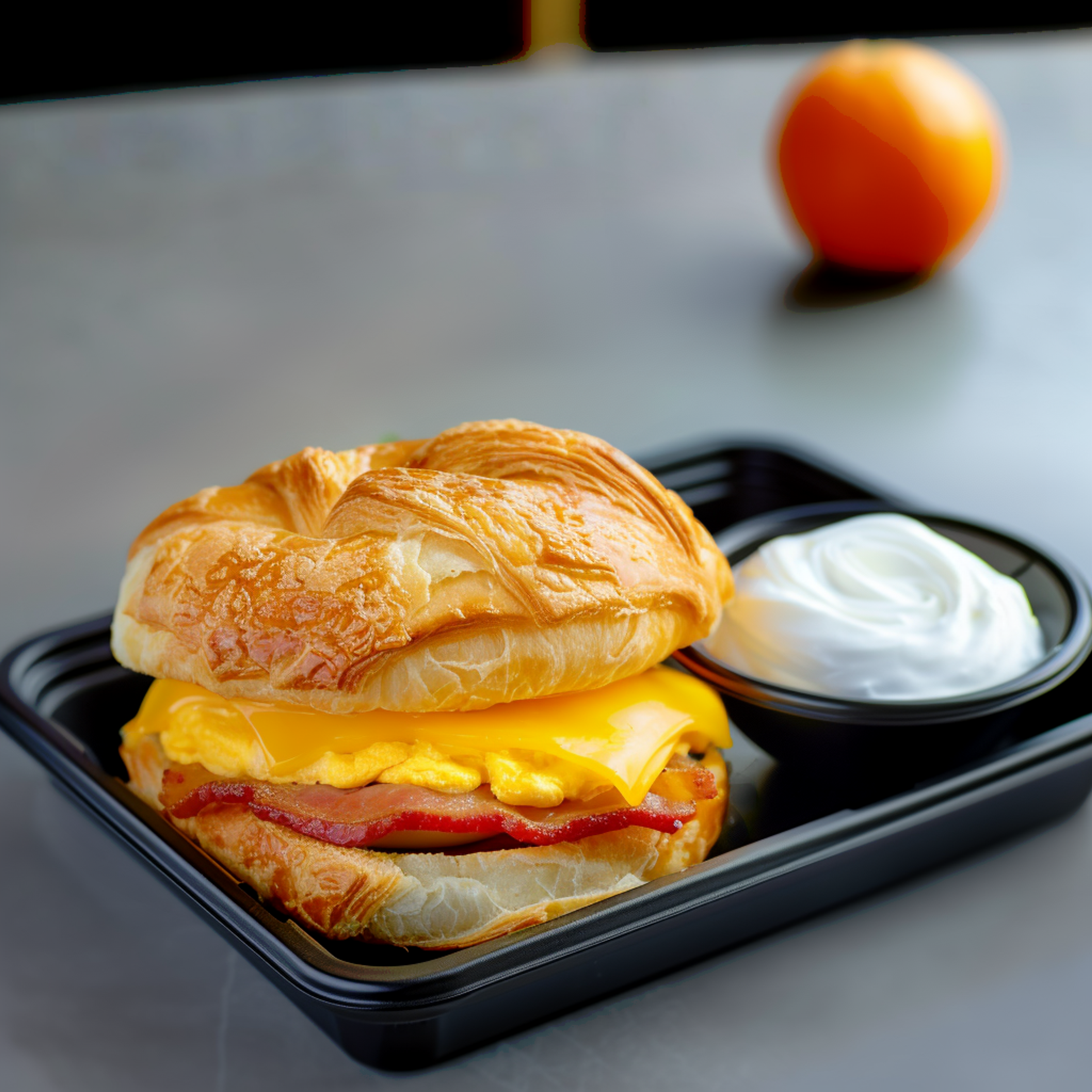 Croissant Breakfast Sandwich Bacon Box