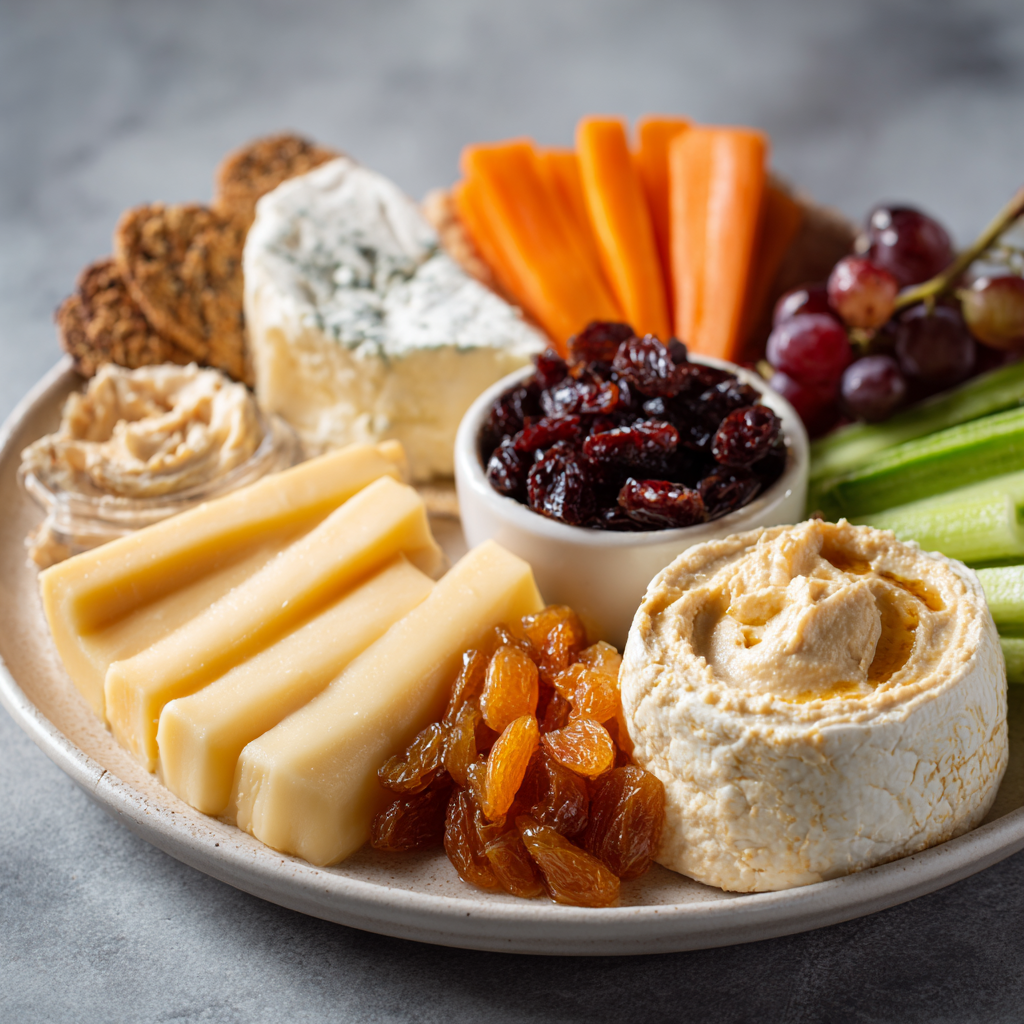 Assorted Cheeses & Crudite Snack Box