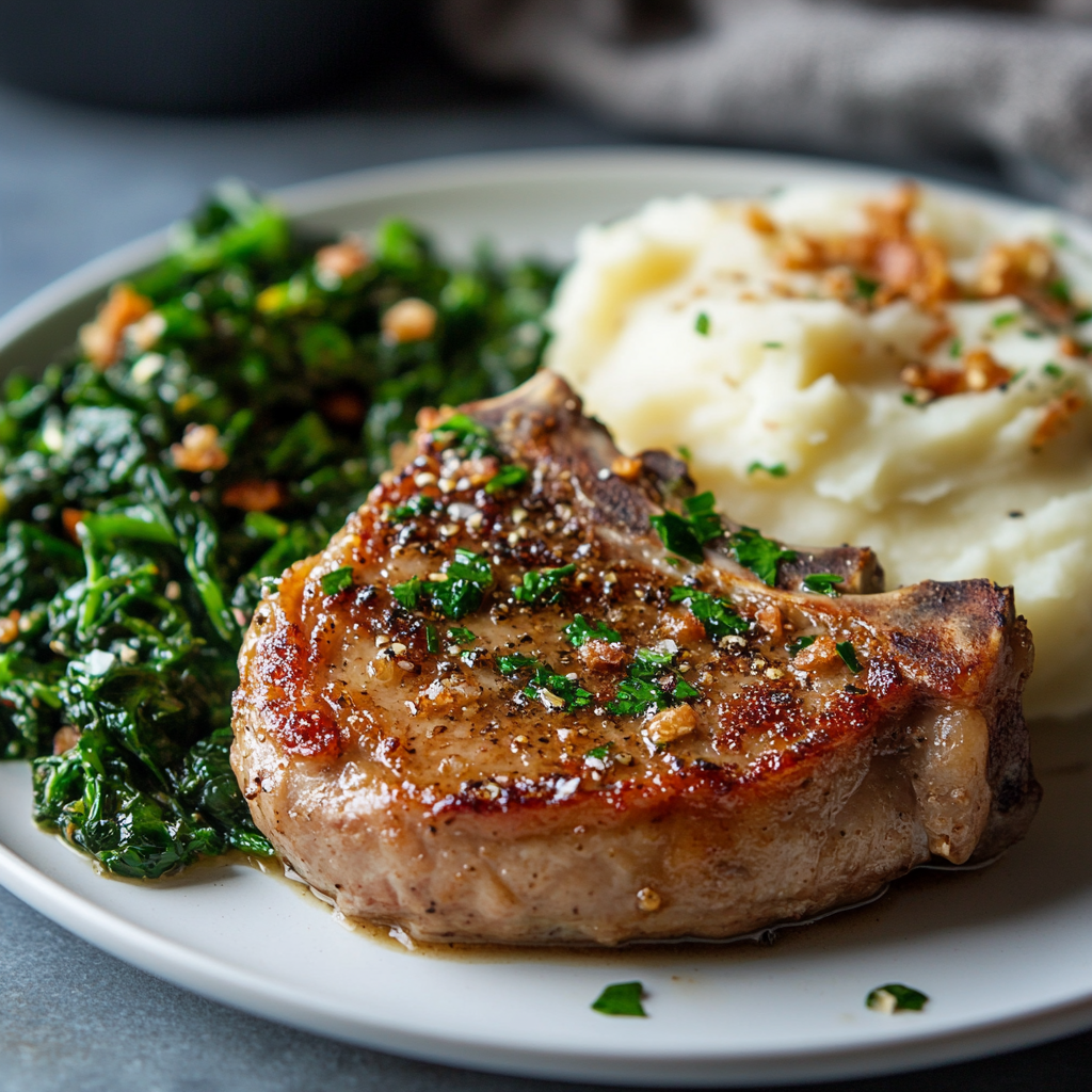 Pan-Seared Pork Chop Main Course