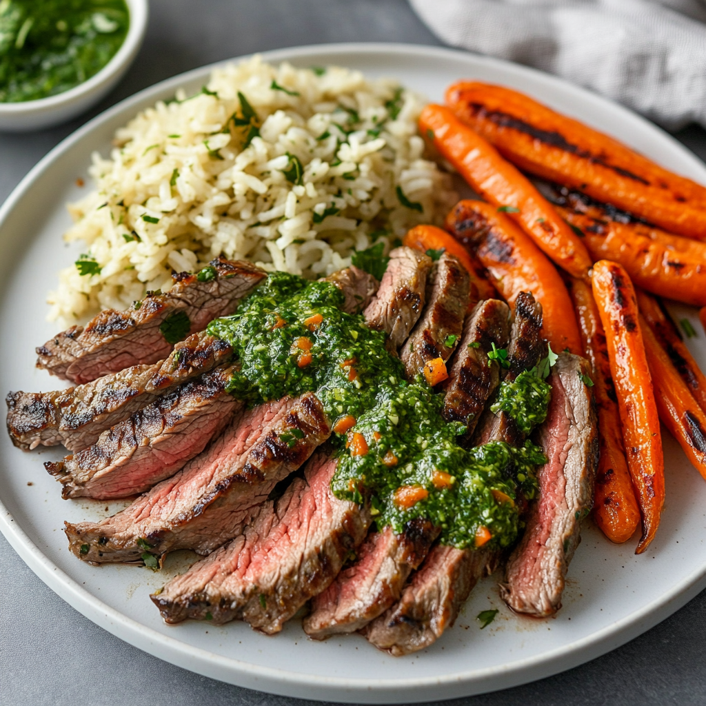 Grilled Flank Steak with Chimichurri