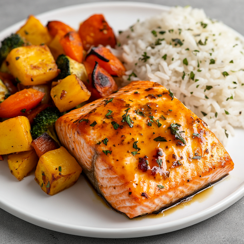 Bourbon Glazed Salmon