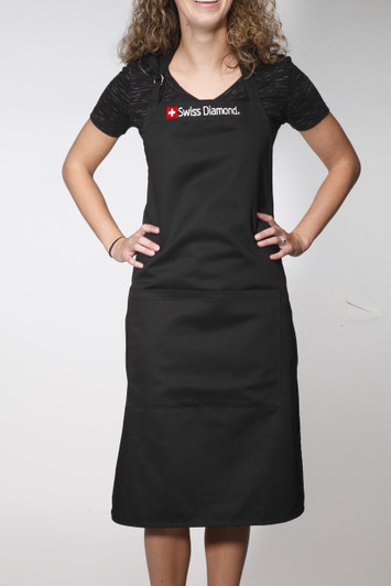 Swiss Diamond Apron- Black 76x55cm