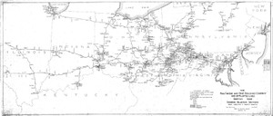 B&O System Sketch Map using 1918 data updated to 1945; Full system & Valuation Section identifications