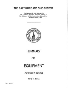 Summary of Equipment, year 1913
