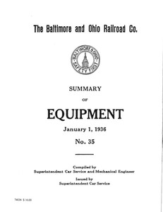 Summary of Equipment, year 1936