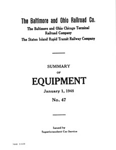 Summary of Equipment, year 1948