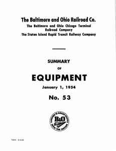 Summary of Equipment, year 1954