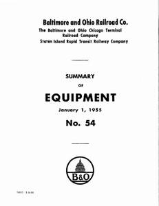 Summary of Equipment, year 1955