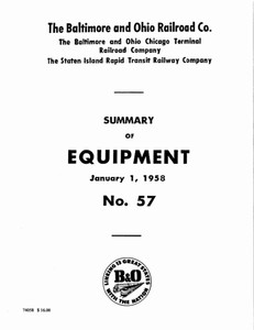 Summary of Equipment, year 1958
