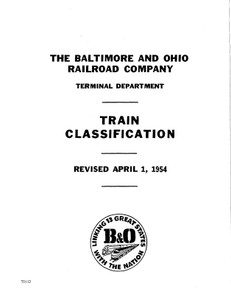 1954 B&O Freight Train Classification Books, EB/WB Makeups