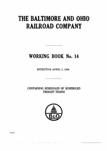 B&O Freight Working Book No. 14 1939