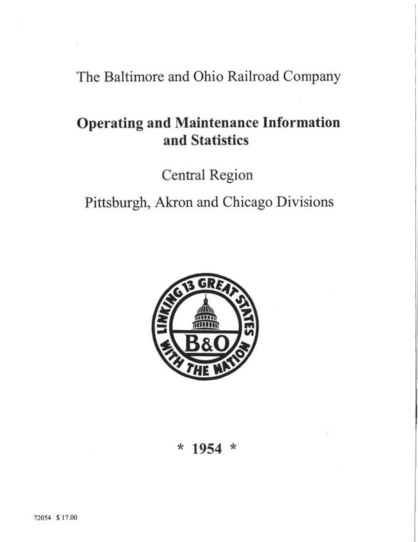 Officers Inspection Trains (Central Region - Pittsburgh/Akron, 1954)
