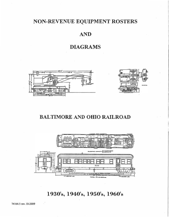B&O Non-Revenue (MOW) equipment rosters and diagrams - 1948, 1953, 1961, 1968