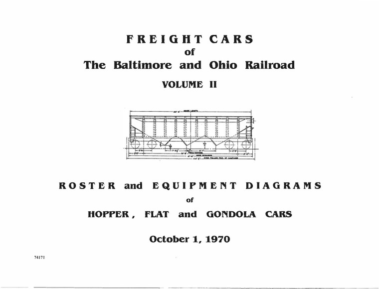 B&O Freight Cars, 1970. Rosters and Diagrams, Volume II