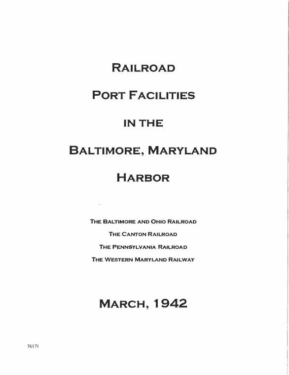 Railroad Port Facilities in the Baltimore Harbor, March 1942