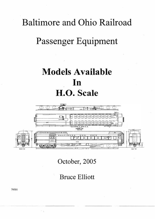 B&O Railroad Passenger Equipment - Models Available in H.O. Scale, October 2005
