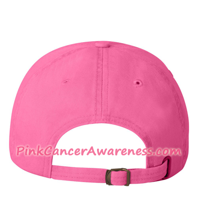 Bright Pink Cotton Twill Cap Back View