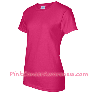 Hot Pink Ladies Ultra Cotton T-Shirt Side View