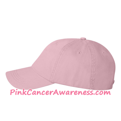 Light Pink Cotton Twill Cap Side View