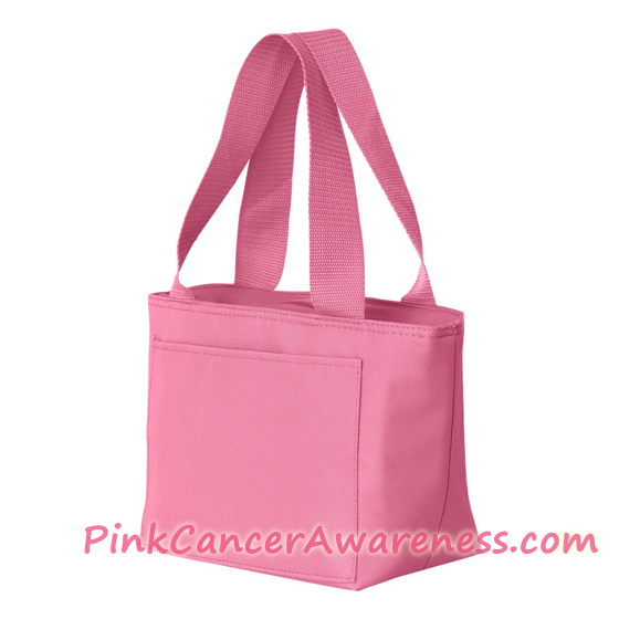 Pink Recycled Lunch Bag side view