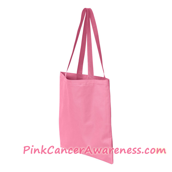 Pink Recycled Tote Bag side view