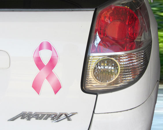 pink ribbon breast cancer awareness magnet